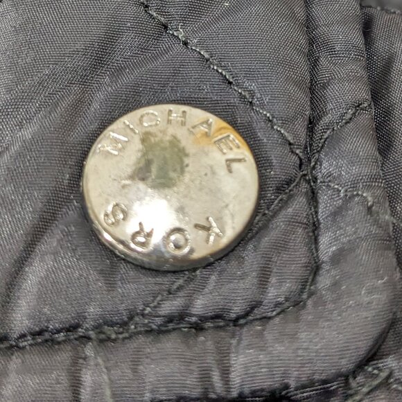 MICHAEL KORS Quilted Jacket Coat Ladies Designer Size M Black - Picture 15 of 16